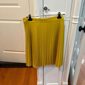 Pleated Yellow Skirt
